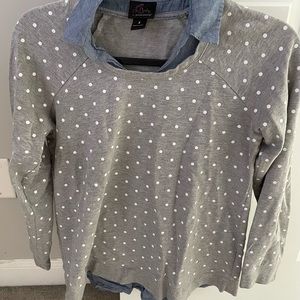 Oh Baby by Motherhood polka dot sweatshirt top
